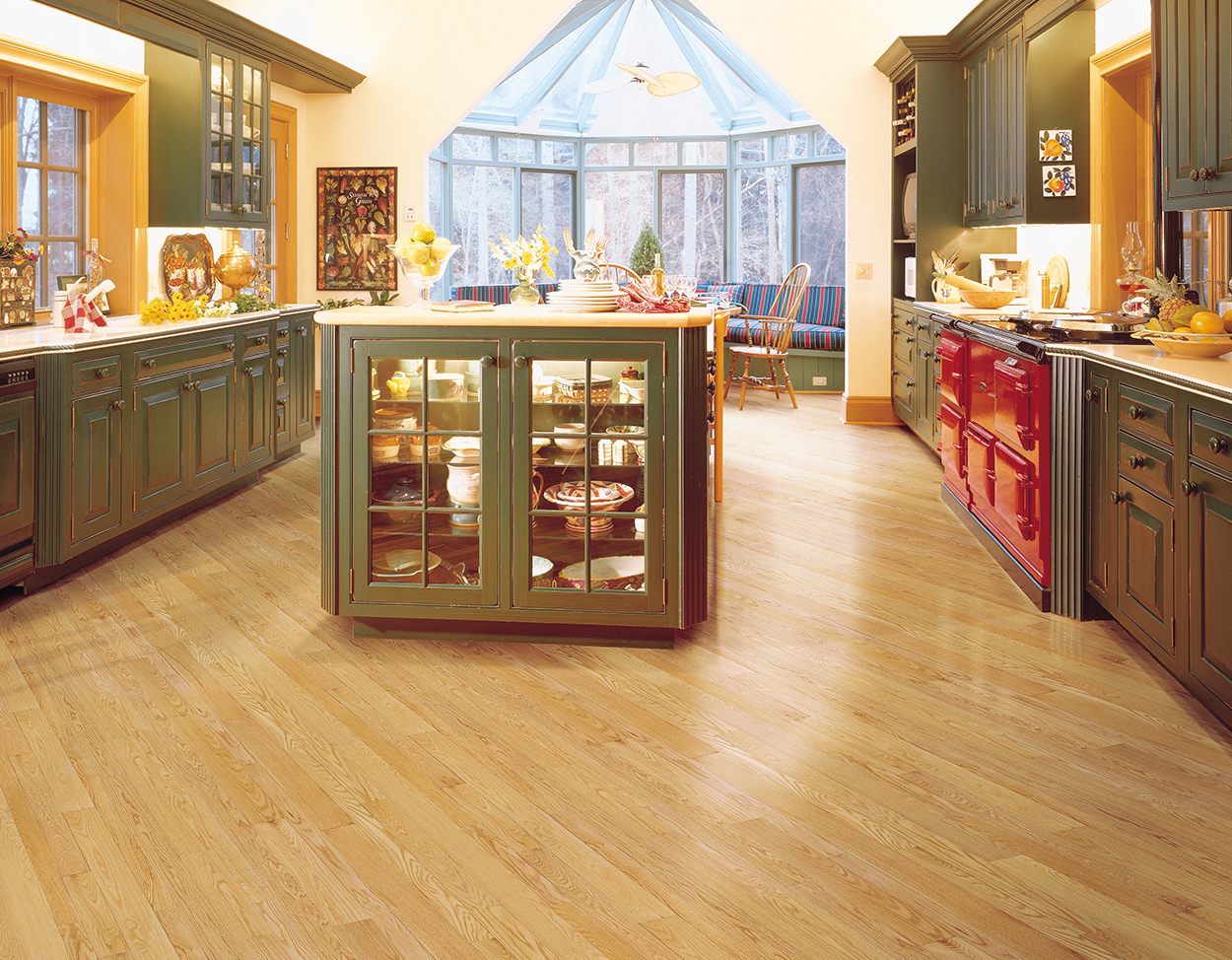 Natural flooring, shown in a room