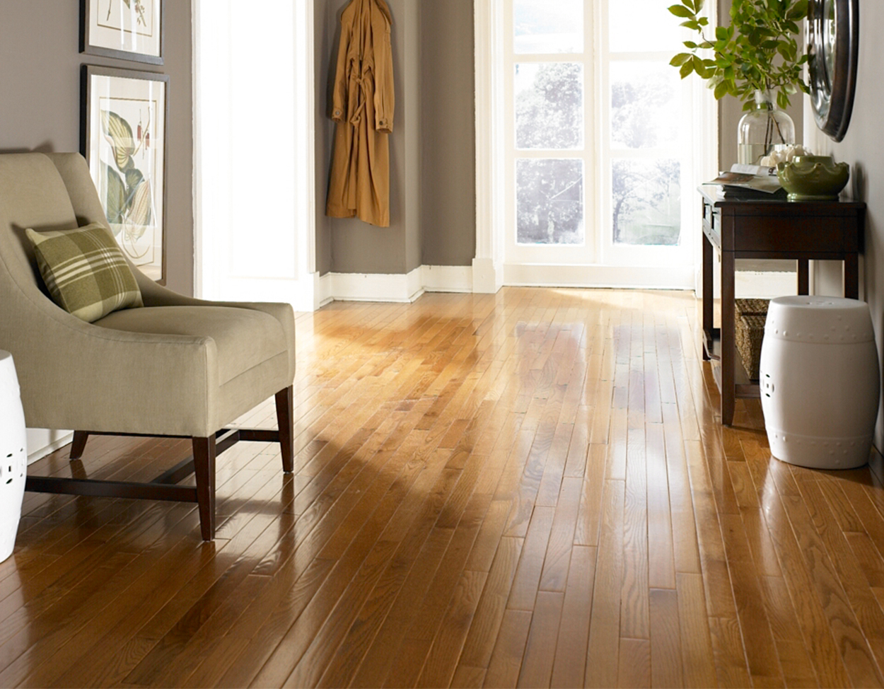 Stirrup flooring, shown in a room
