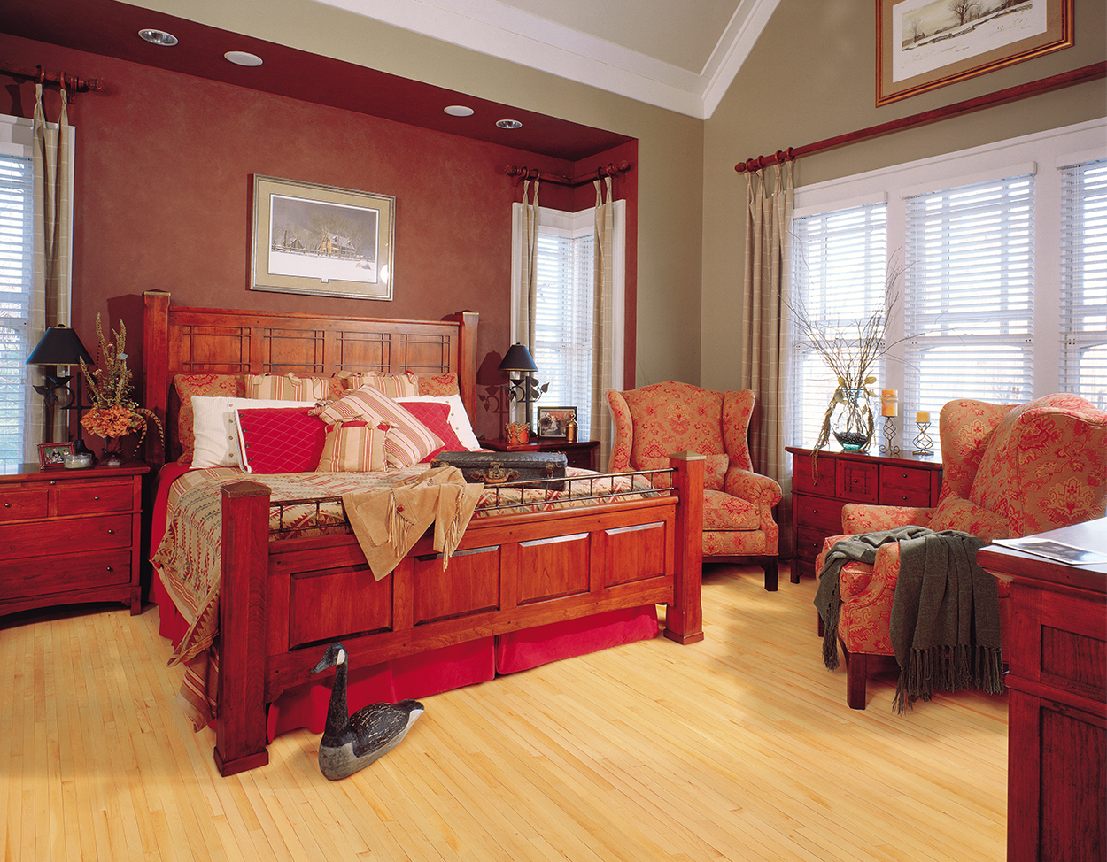 Natural flooring, shown in a room