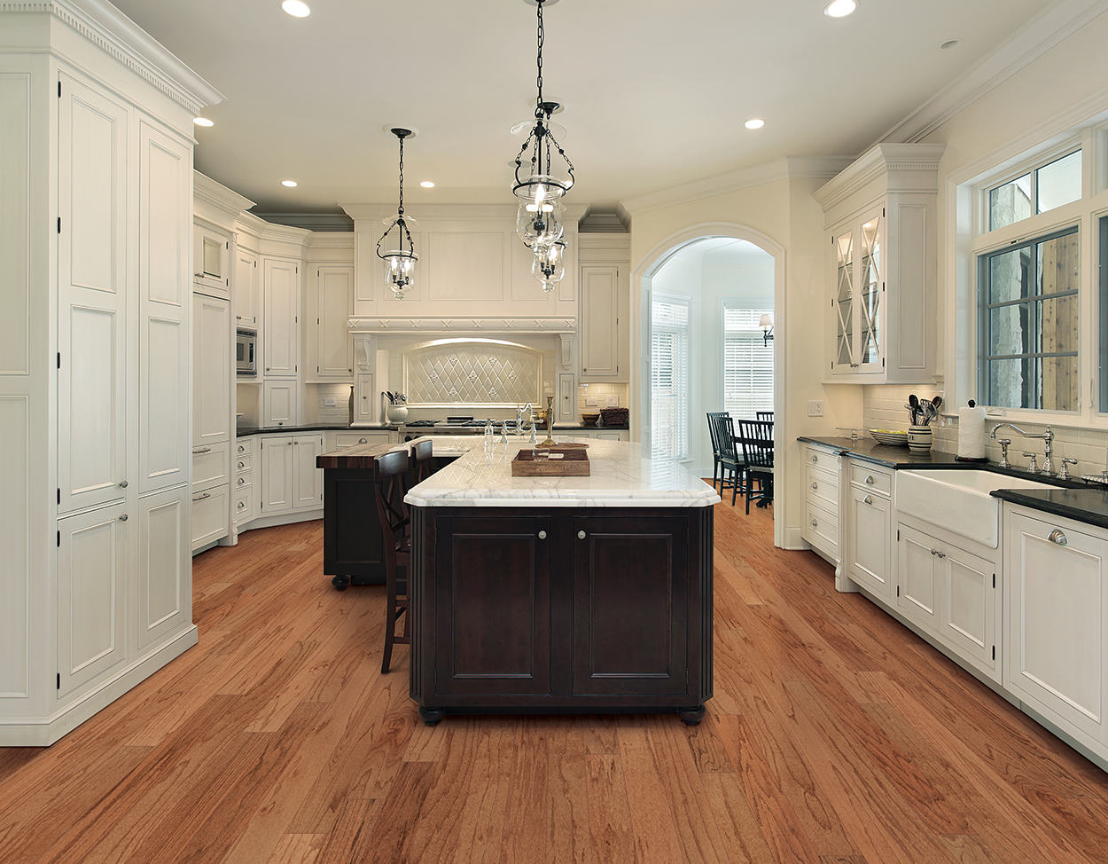 Saddle flooring, shown in a room