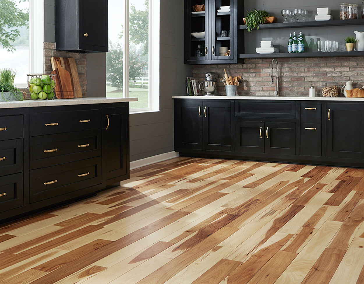 Natural flooring, shown in a room