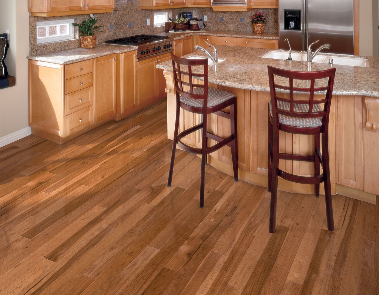 Saddle flooring, shown in a room
