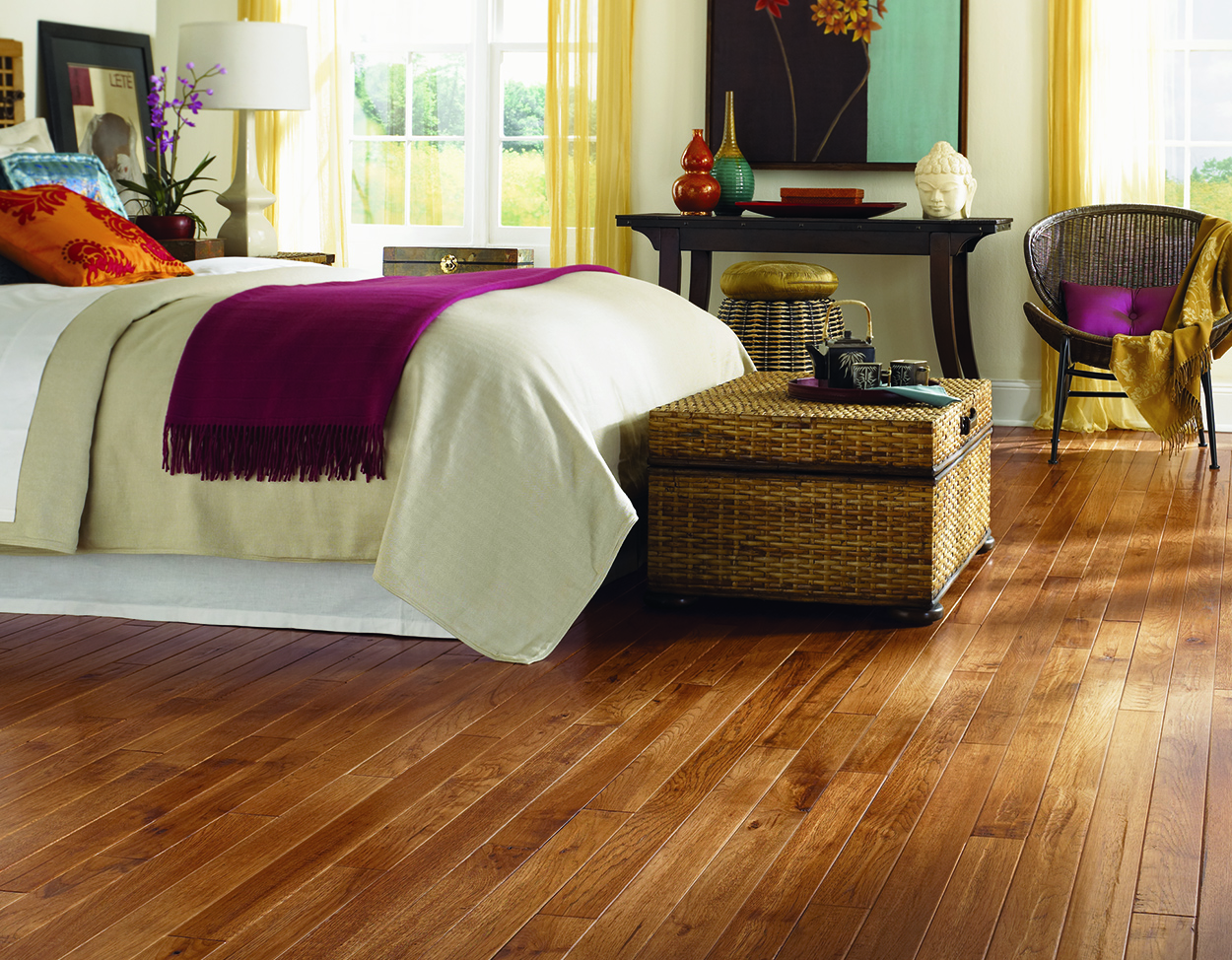 Saddle flooring, shown in a room