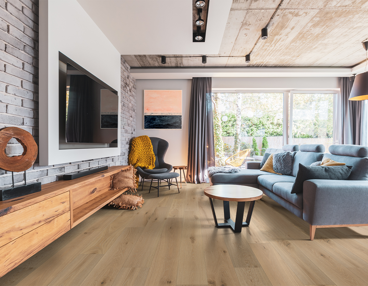 Cayman flooring, shown in a room