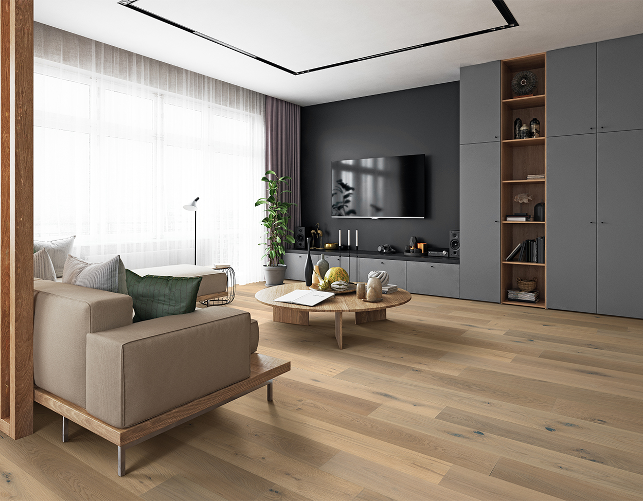 Alsace flooring, shown in a room