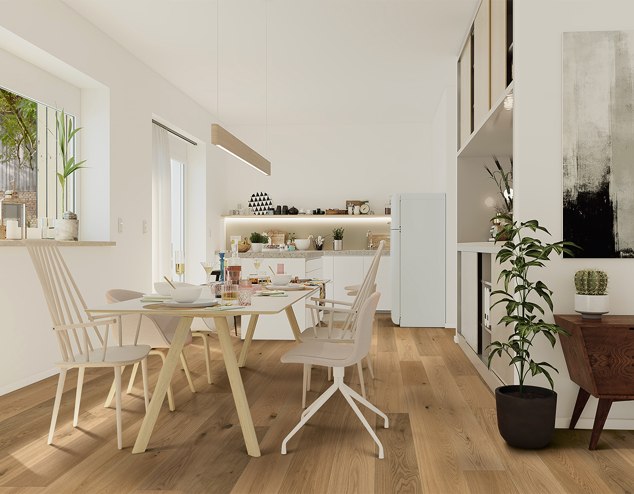 Montford flooring, shown in a room