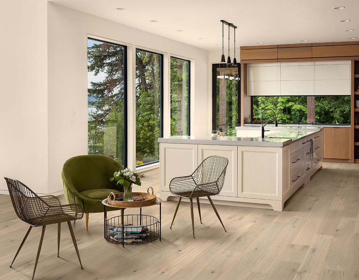 Verdun flooring, shown in a room