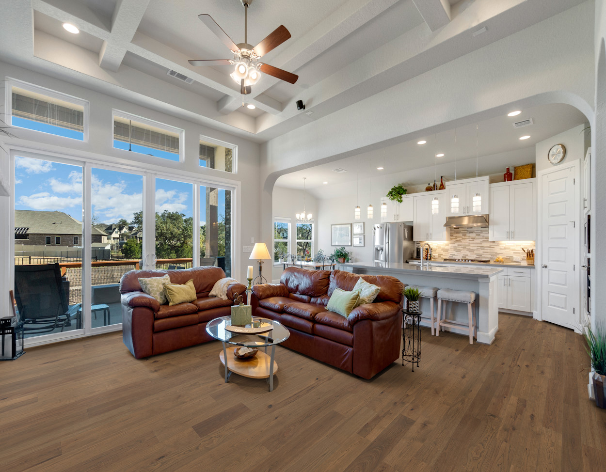 Oasis flooring, shown in a room