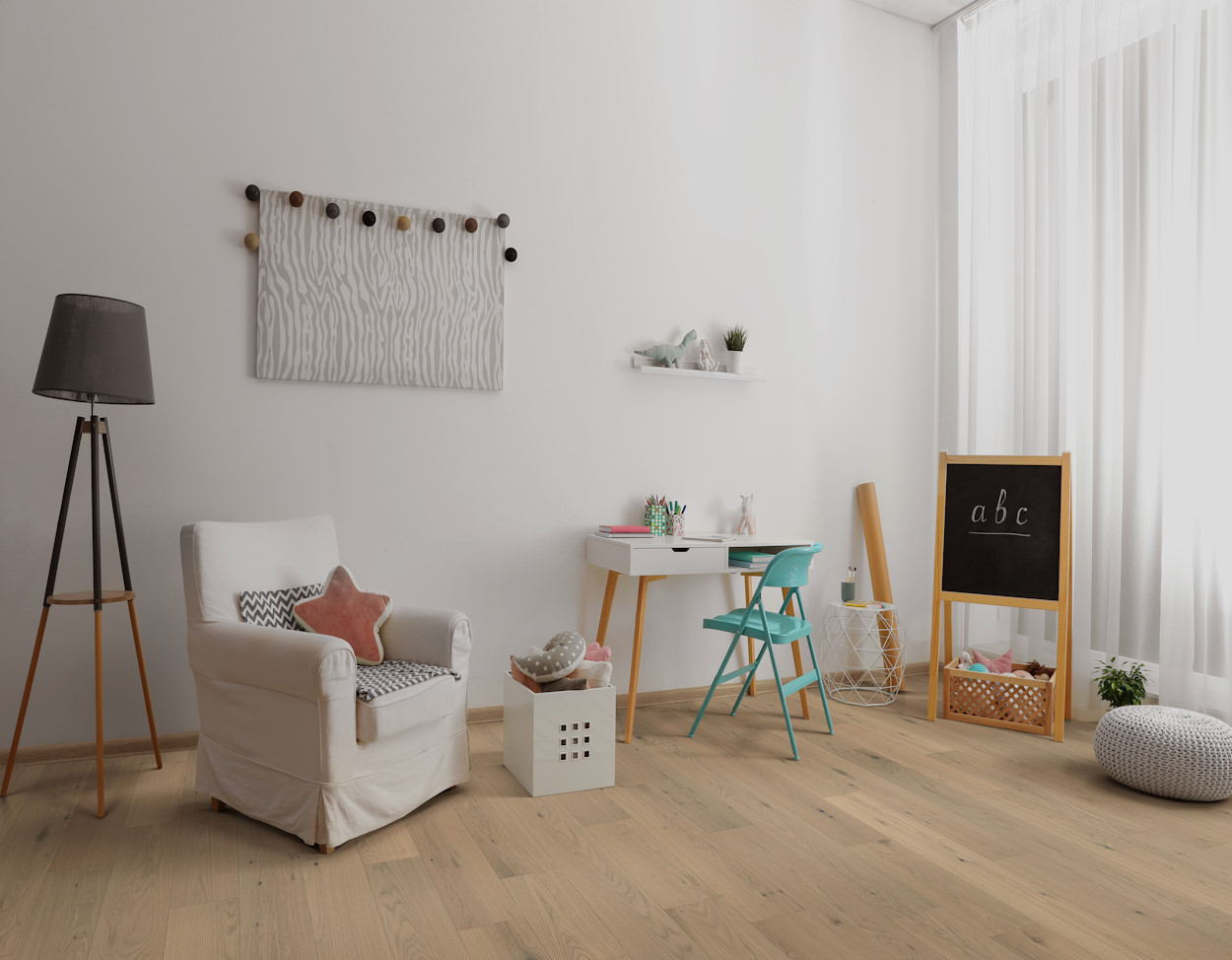 Essence flooring, shown in a room