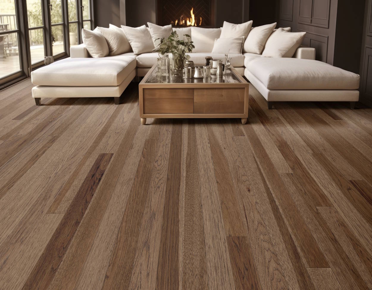 Shadow flooring, shown in a room
